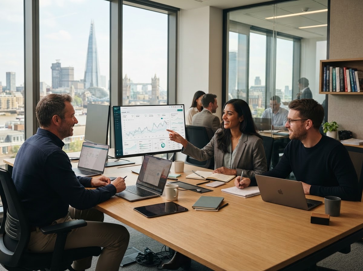 Fund Growth Route team reviewing automated investment process